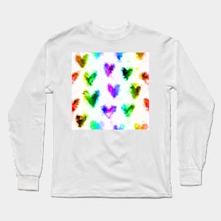 Love hearts multicolored Long Sleeve T-Shirt